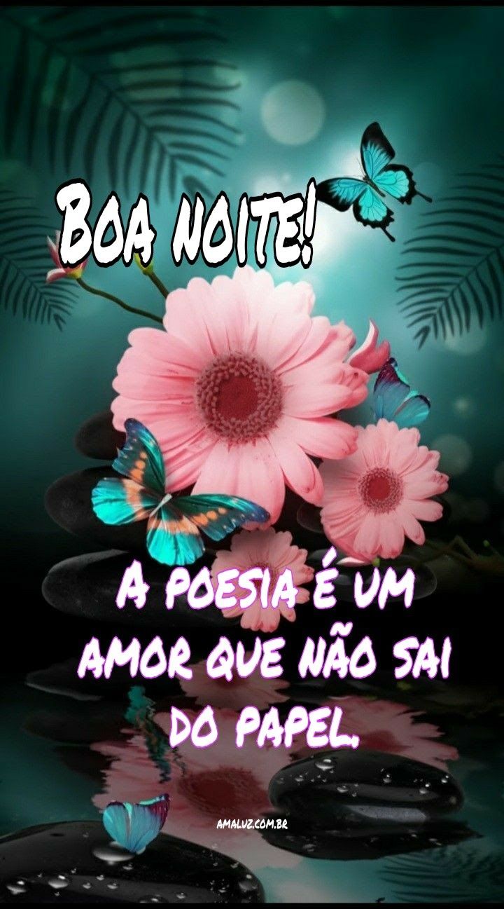 Boa noite! A poesia é um amor que não sai do papel.
