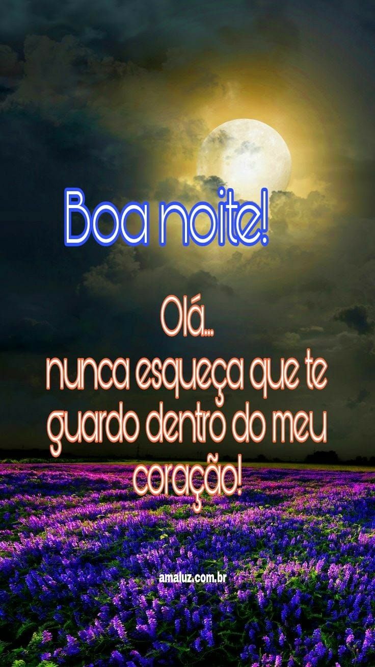 Boa noite! Olá... Não esqueça que te guardo dentro do meu coração.