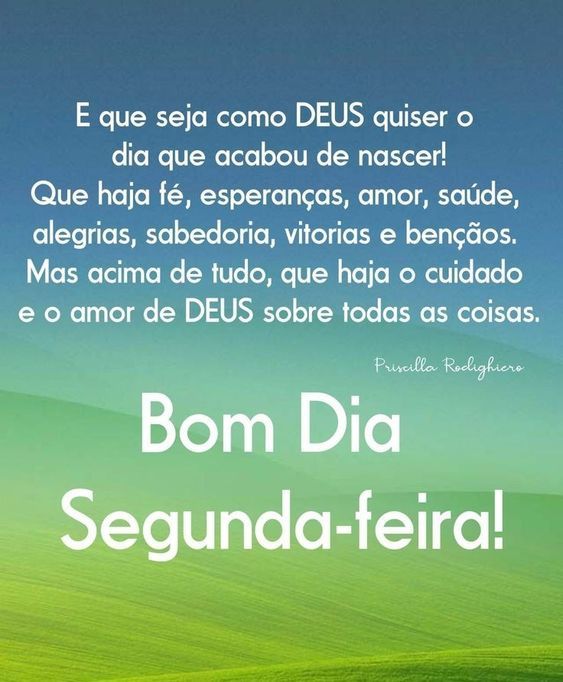 Segunda-feira como Deus quiser