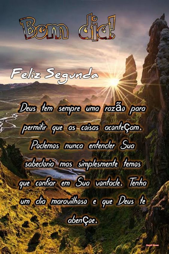 Bom dia feliz segunda