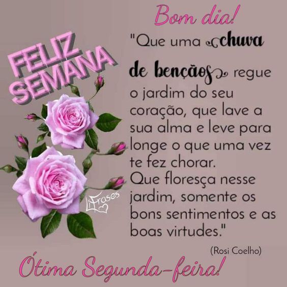 Feliz semana bom dia de bênçãos