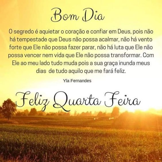 Quarta-feira segredo é confiar