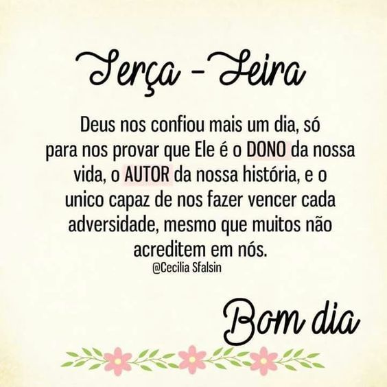 Deus nos confiou mais um dia