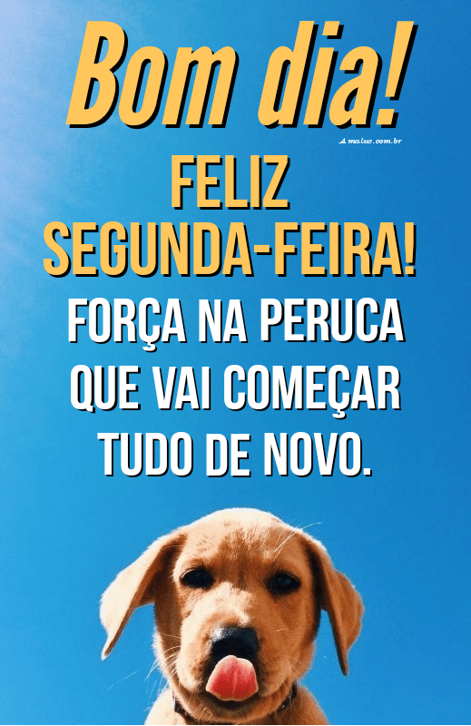 Bom dia feliz segunda-feira