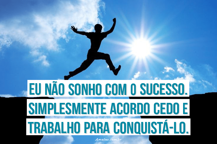 Mensagem de sucesso financeiro
