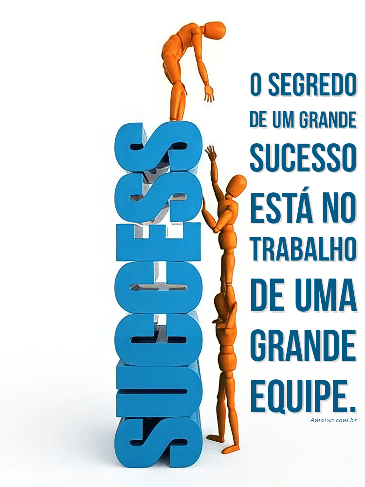 Sucesso trabalho de equipe
