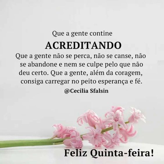 Quinta-feira continue acreditando