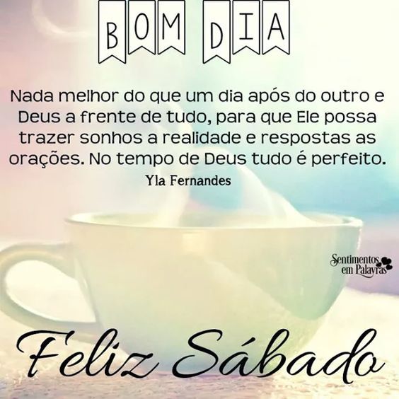 Feliz sábado no tempo de Deus