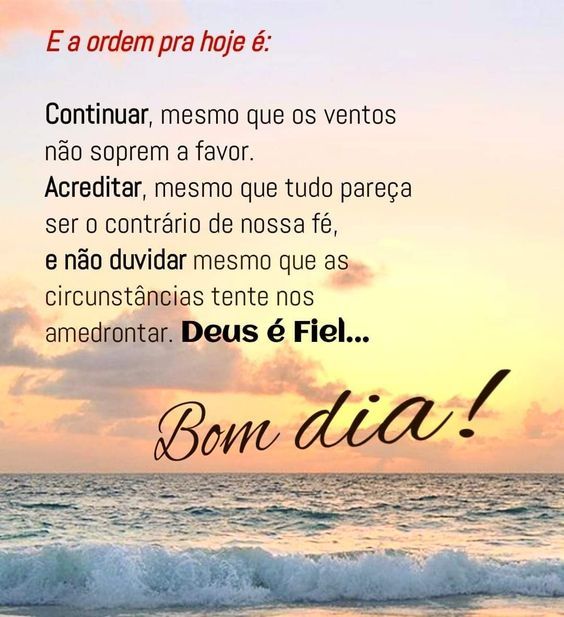 Mensagen de bom dia Deus é fiel