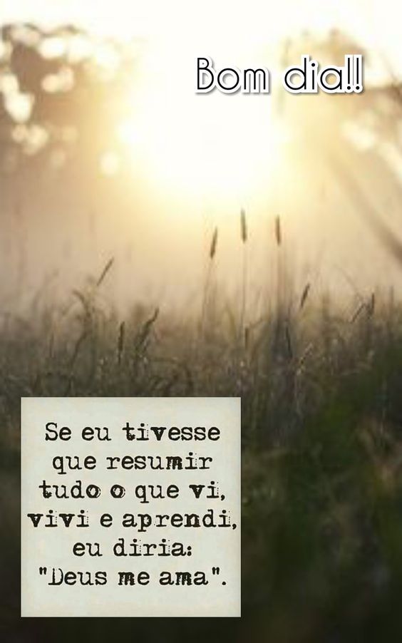 Bom dia Deus me ama