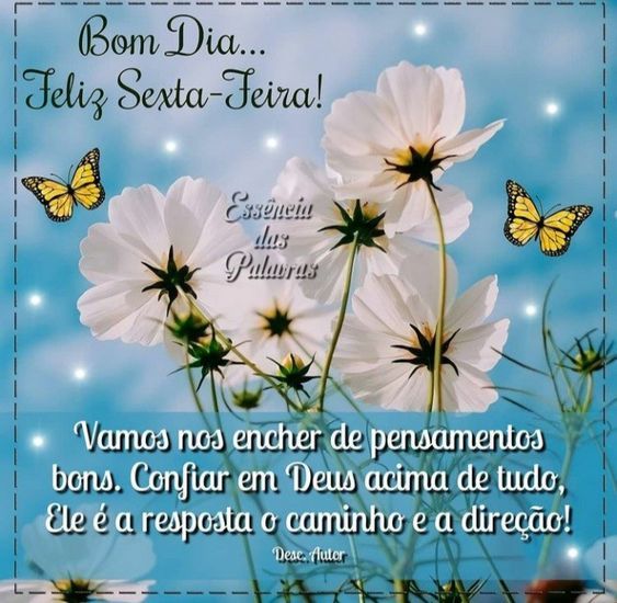 Bom dia sexta-feira de pensamentos bons