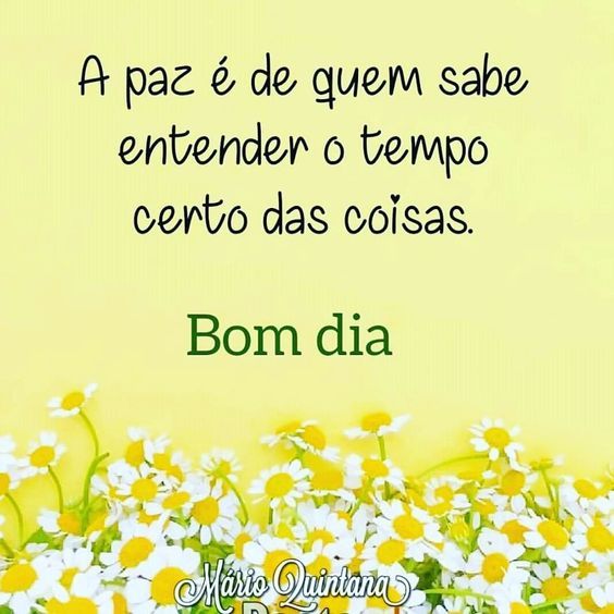 Bom dia a paz é de quem