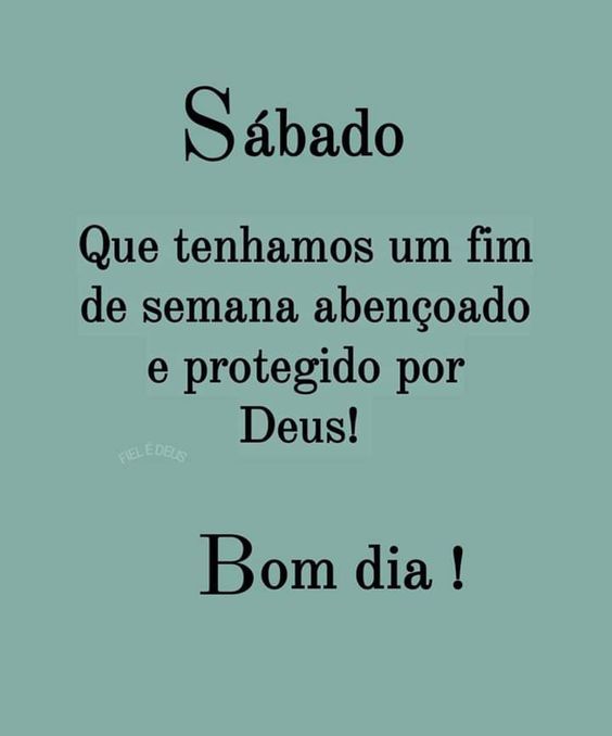 Fim de semana abençoado