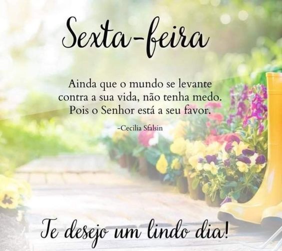Te desejo lindo dia de Sexta-feira