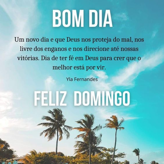 Um novo dia feliz domingo