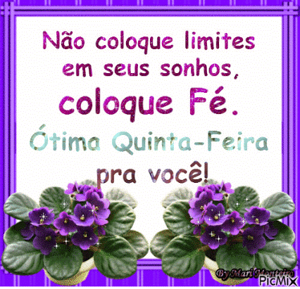 Coloque fé ótima quinta