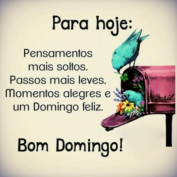 Pra hoje bom domingo