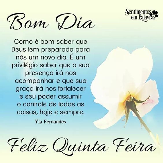 Quinta-feira Deus tem preparado