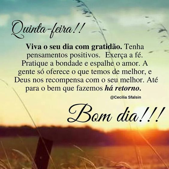 Quinta-feira com gratidão
