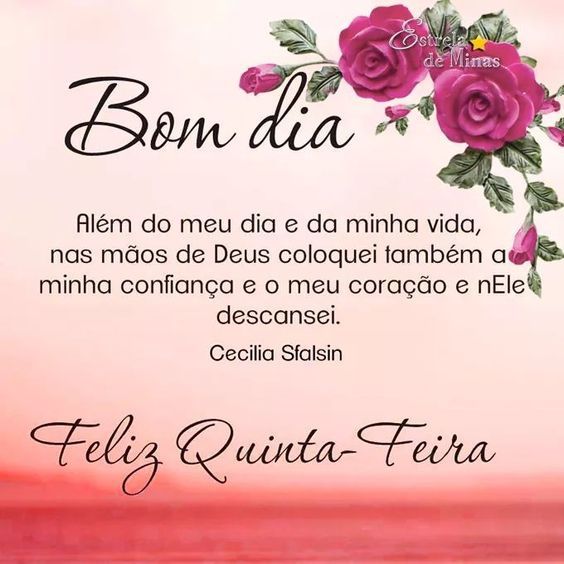 Bom dia nas mãos de Deus