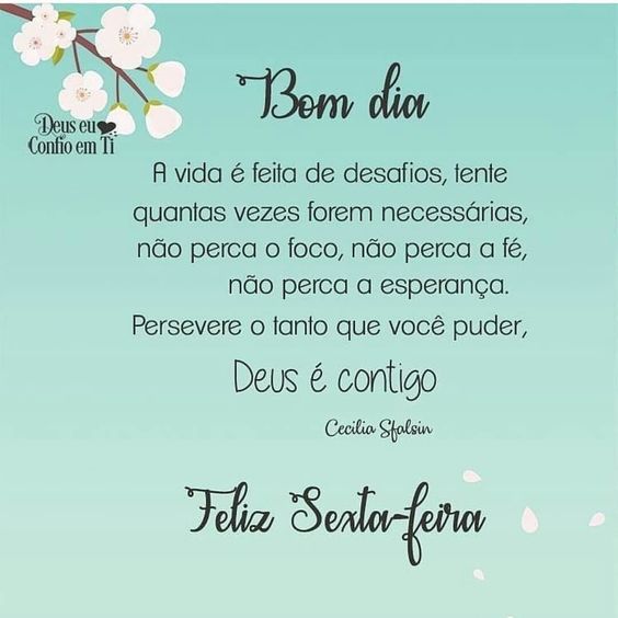 Sexta-feira Deus contigo