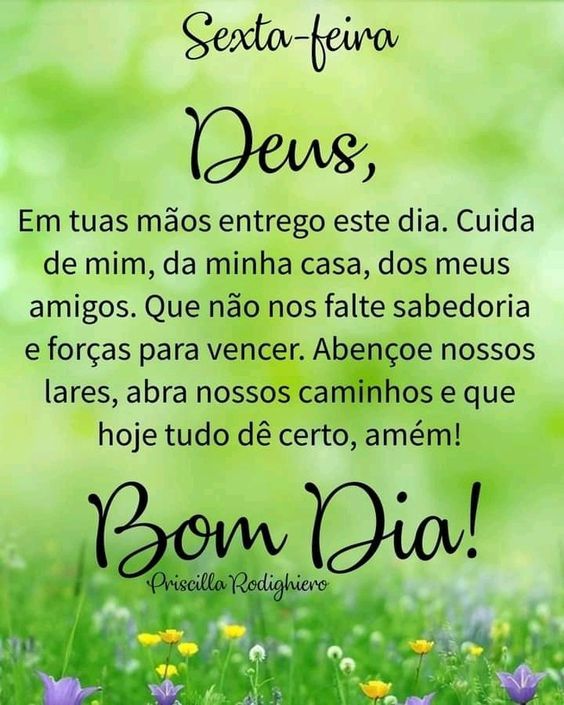 Sexta-feira Deus entrego este dia