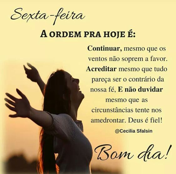 A ordem pra sexta-feira