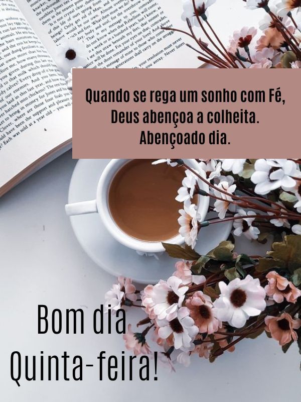 Bom dia quinta-feira colheita de fé