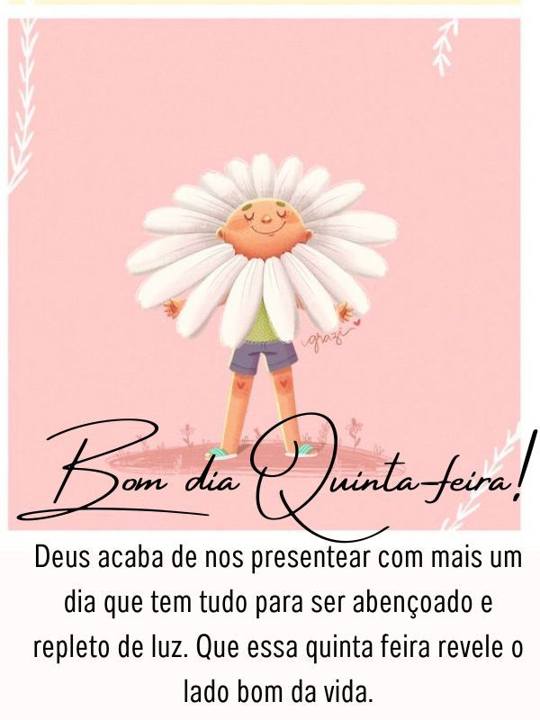 Bom dia quinta-feira presente