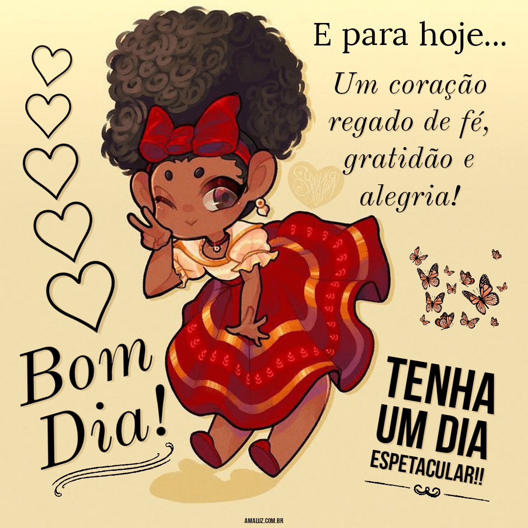 Bom dia com alegria e gratidão para Instagram