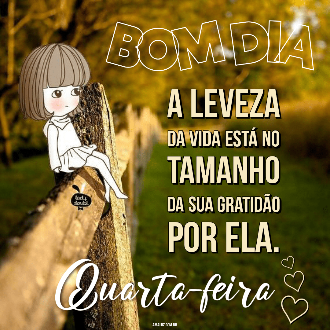 Bom dia para Instagram de quarta-feira