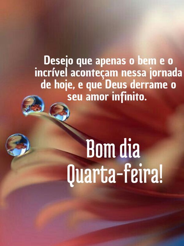 Bom dia quarta-feira com Deus jornada