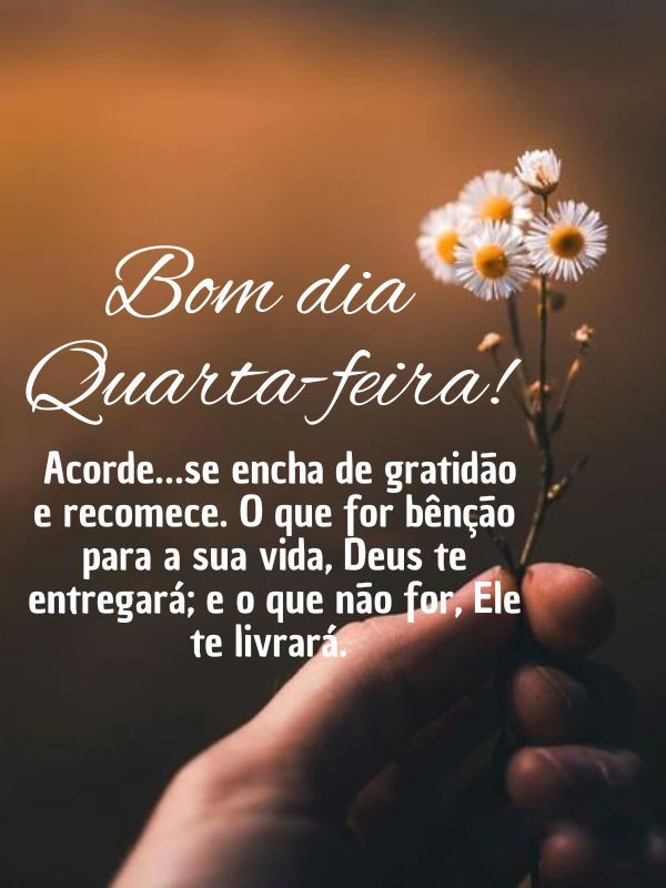 Bom dia quarta-feira com Deus livramento