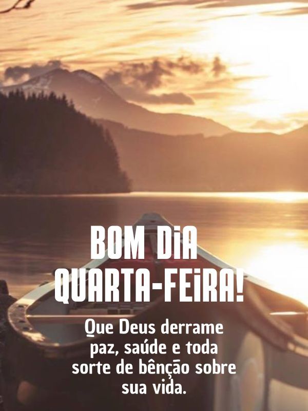 Bom dia quarta-feira com Deus sorte de bênção