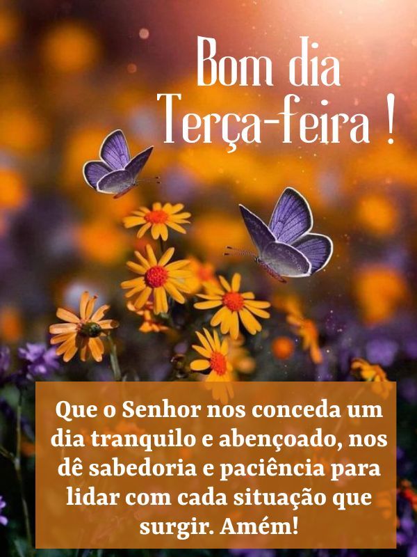 Bom dia terça feira abençoada jardim