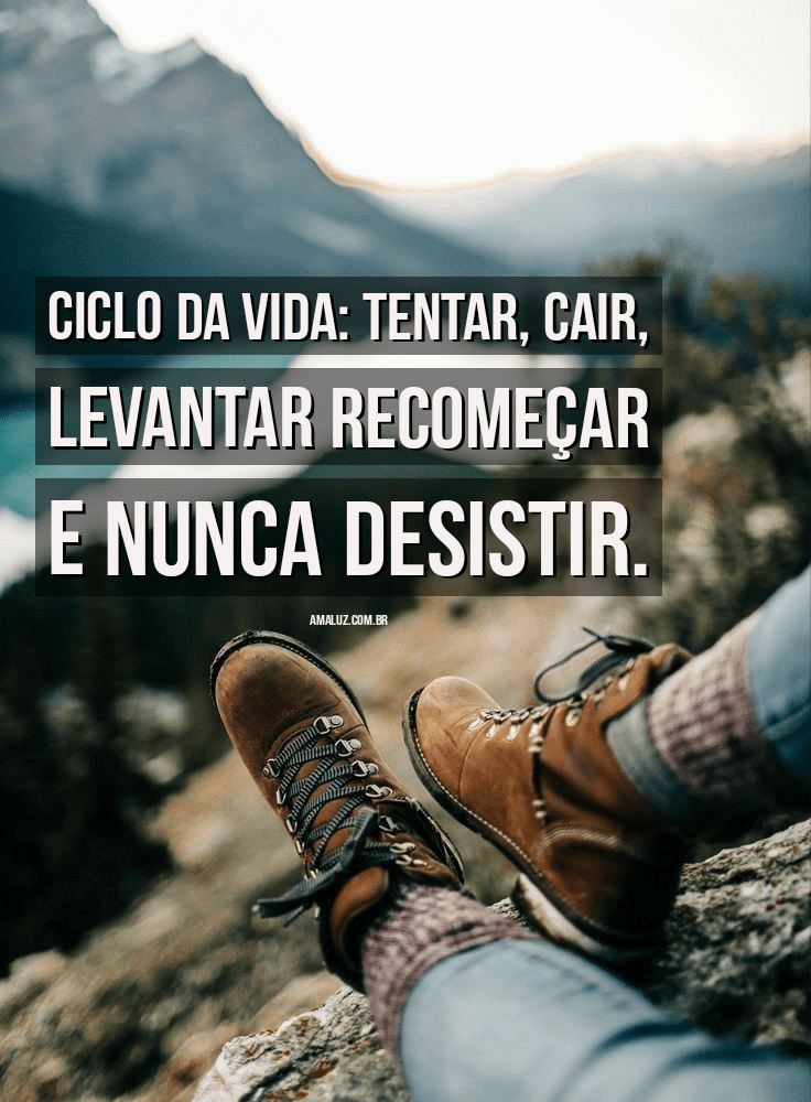 Frases para persistir em seu recomeço