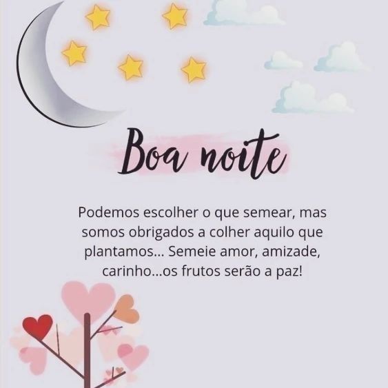 boa noite frutos serão a paz