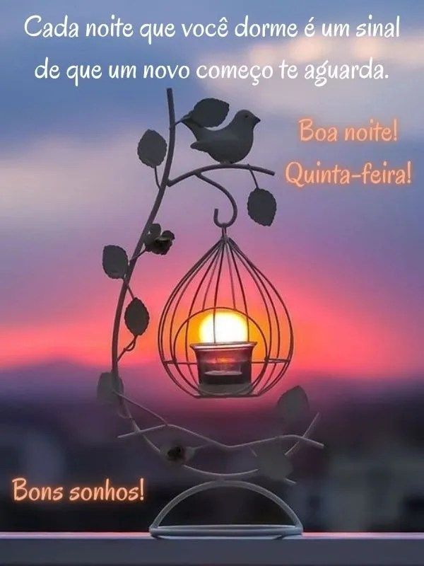 Boa noite quinta-feira e bons sonhos