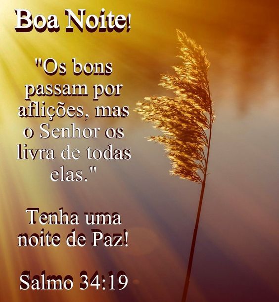 Tenha uma noite de paz Salmo 34:19