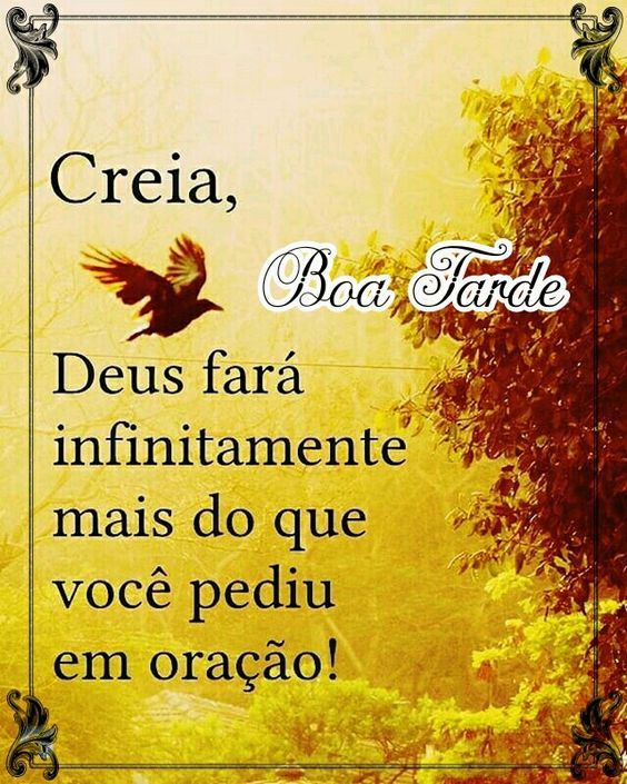 Boa tarde Deus fará
