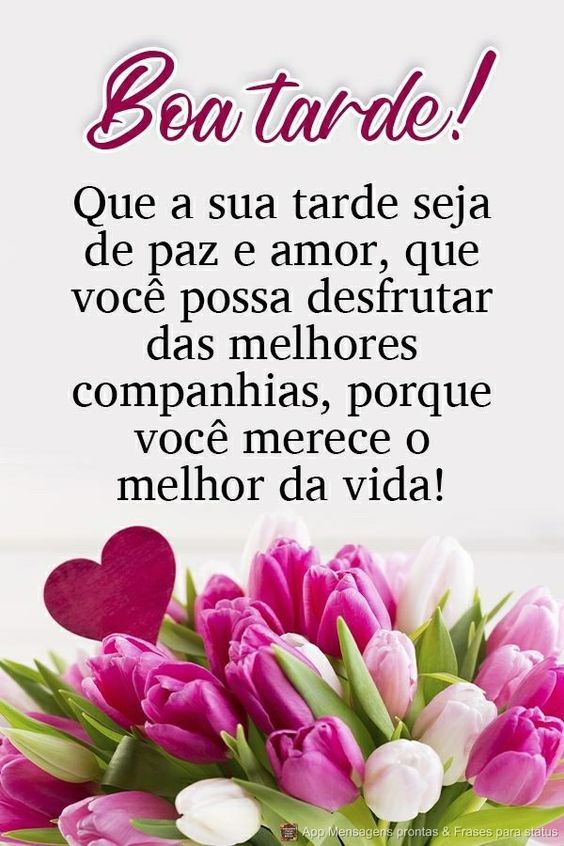 Tarde seja de paz e amor
