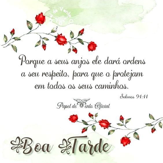 Salmos 91:11 Boa tarde