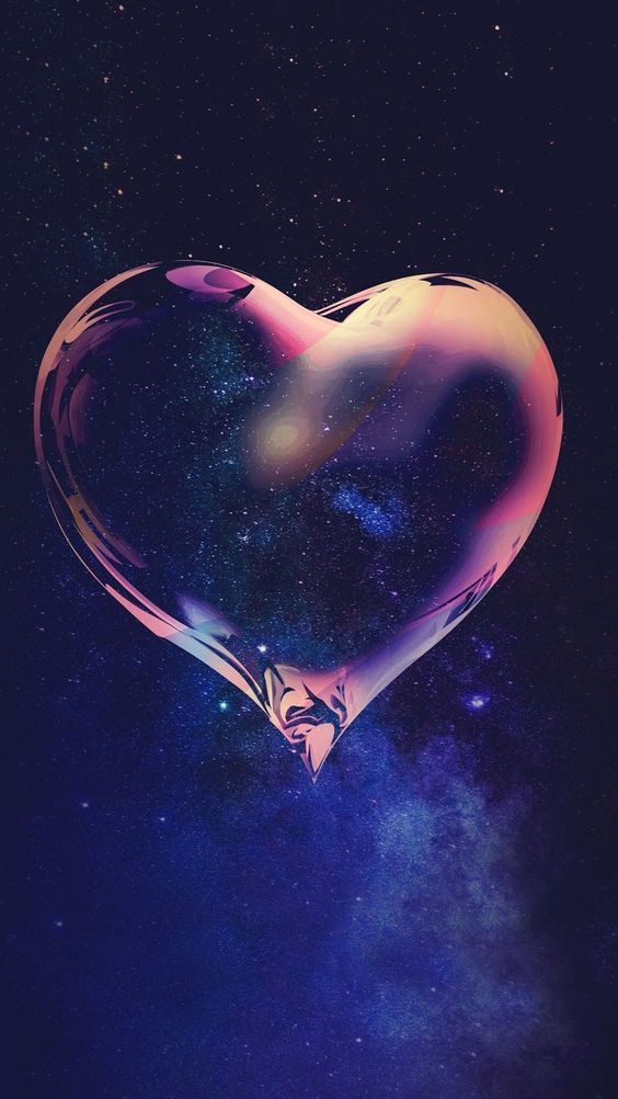 Papel de parede bolha de coração