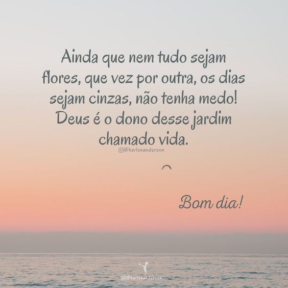 Bom dia motivacional não tenha medo