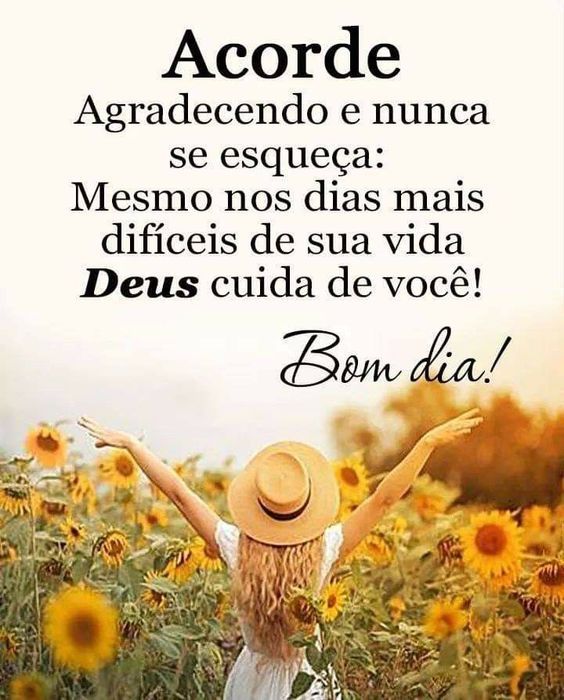 Deus cuida de você bom dia