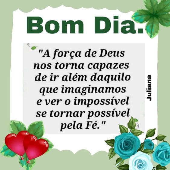 Bom dia motivacional pela fé