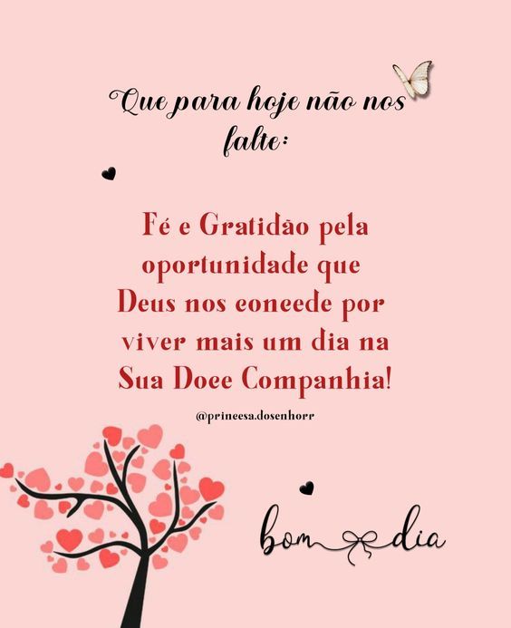 Fé e gratidão bom dia