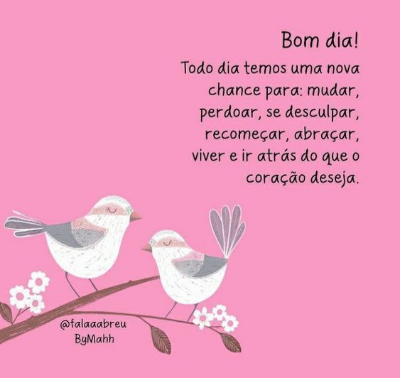 Todo dia temos uma nova chance