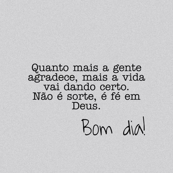 Quanto mais a gente agradece