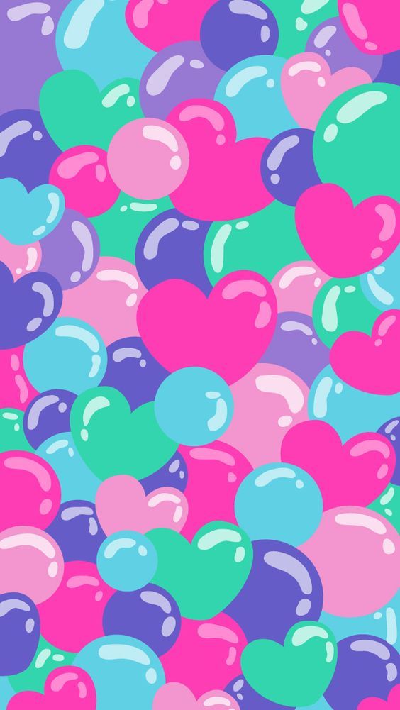 Papel de parede com lindos corações